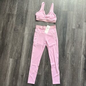 ALO Yoga Light Pink Activewear Set